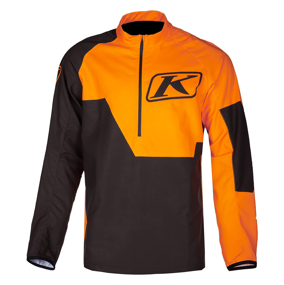 Revolt -1-4-Zip-Pullover_Black-Strike-Orange - 3 - Explorcom spécialiste équipement moto.