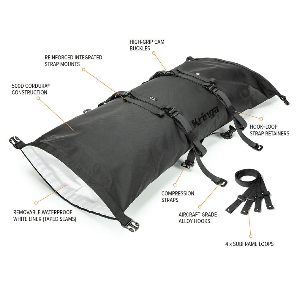 Kriega Rollpack 40 - Coyote - Explorcom spécialiste équipement moto.