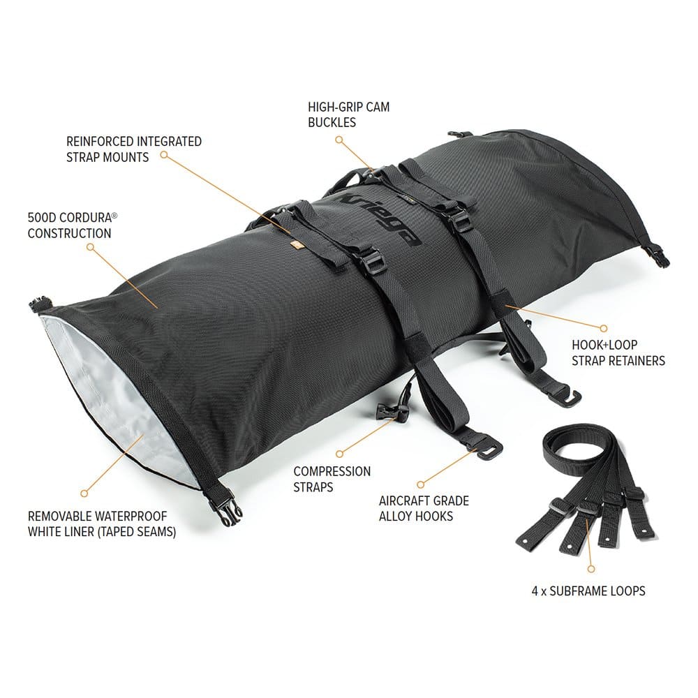 Kriega Rollpack 20 - Multicam Black - Explorcom spécialiste équipement moto.
