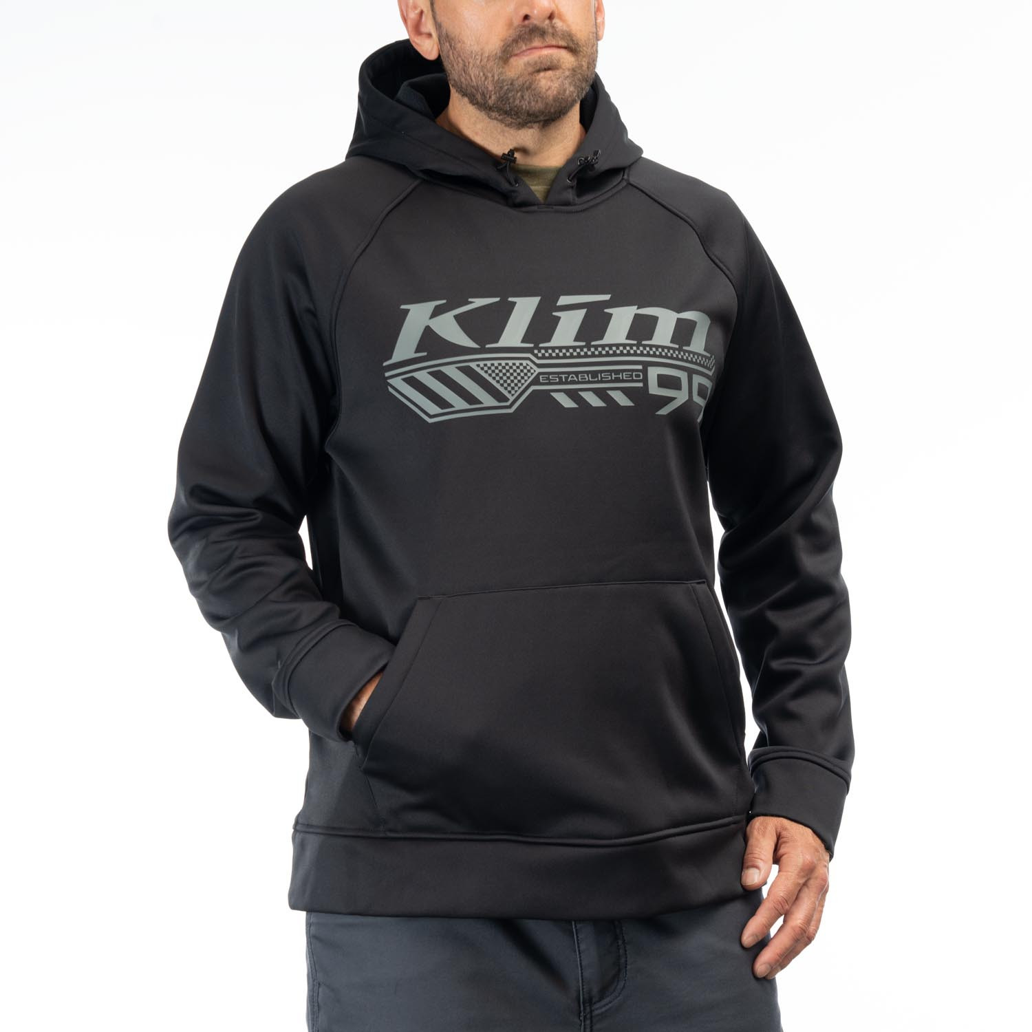 Foundation Pullover Hoodie_3655-000_Black - Monument_01 Sweat à capuche Foundation 3655-000_Black-Monument - Explorcom - image 1