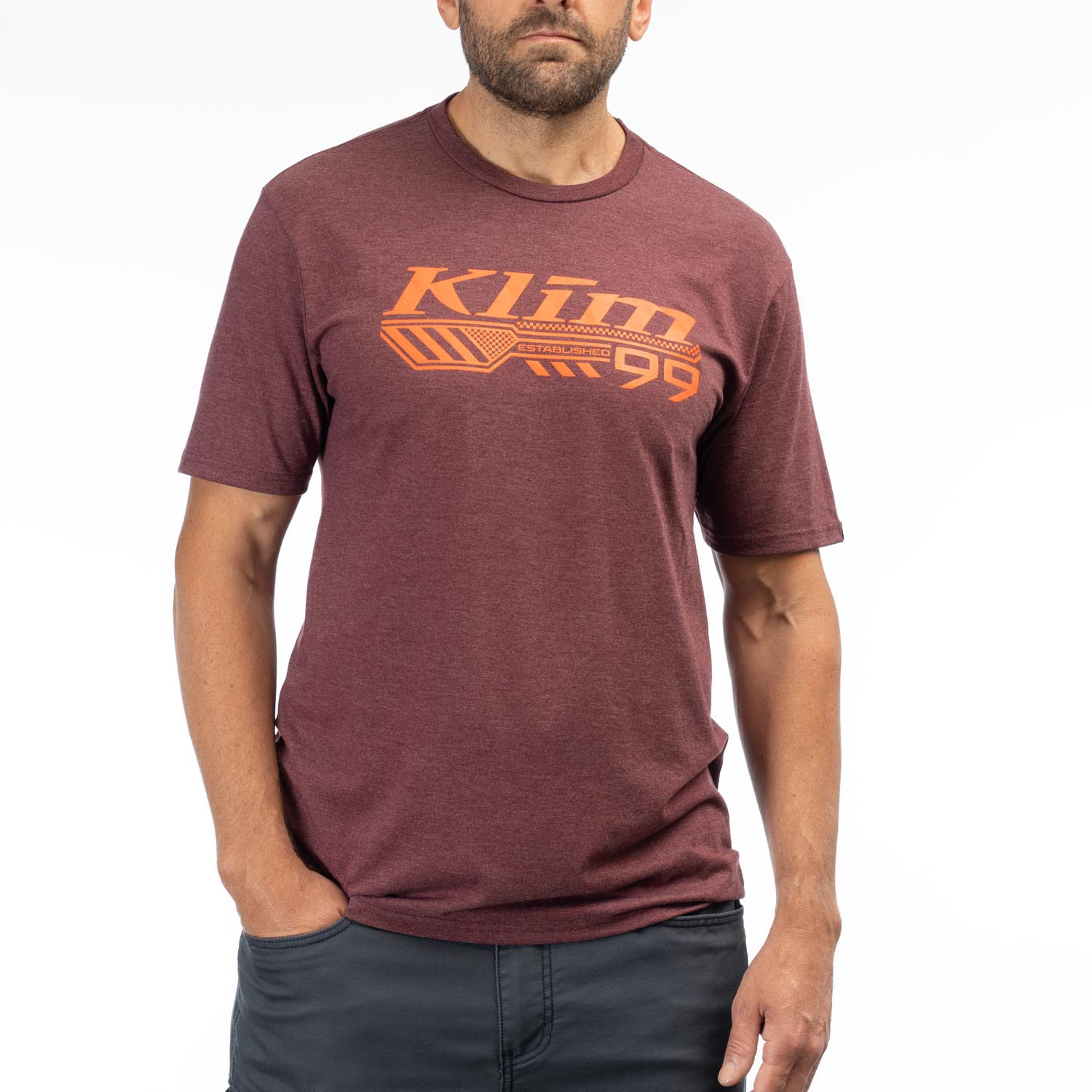 Tee-shirt Foundation Tri-Bend 3690-000_Maroon-Frost-Red-Orange - Explorcom - image 1