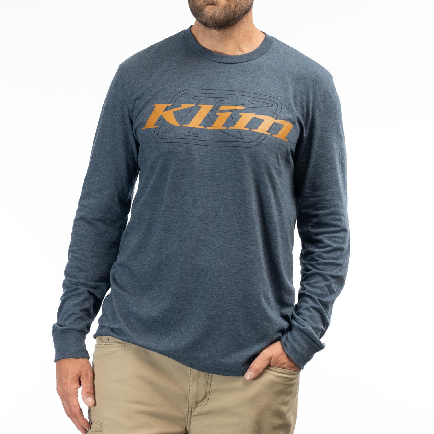 Tee-shirt K-Corp-Ls-T_3791-000_Navy-Frost-Golden-Brown - Explorcom - image 1