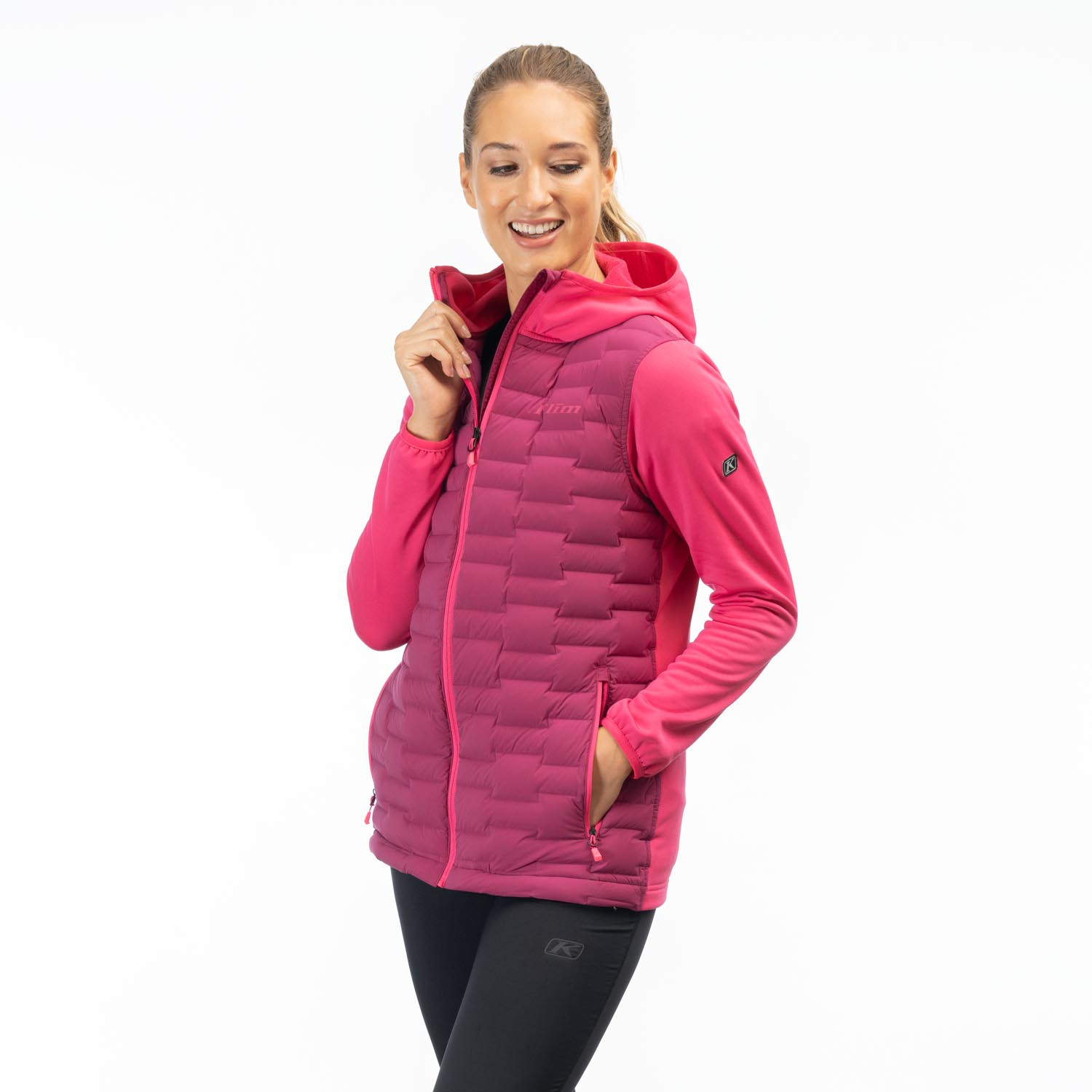 Sweat à capuche Luna Strech Down Hybrid pour femme 3579-000_Raspberry-Radiance-Punch-Pink - Explorcom - image 1