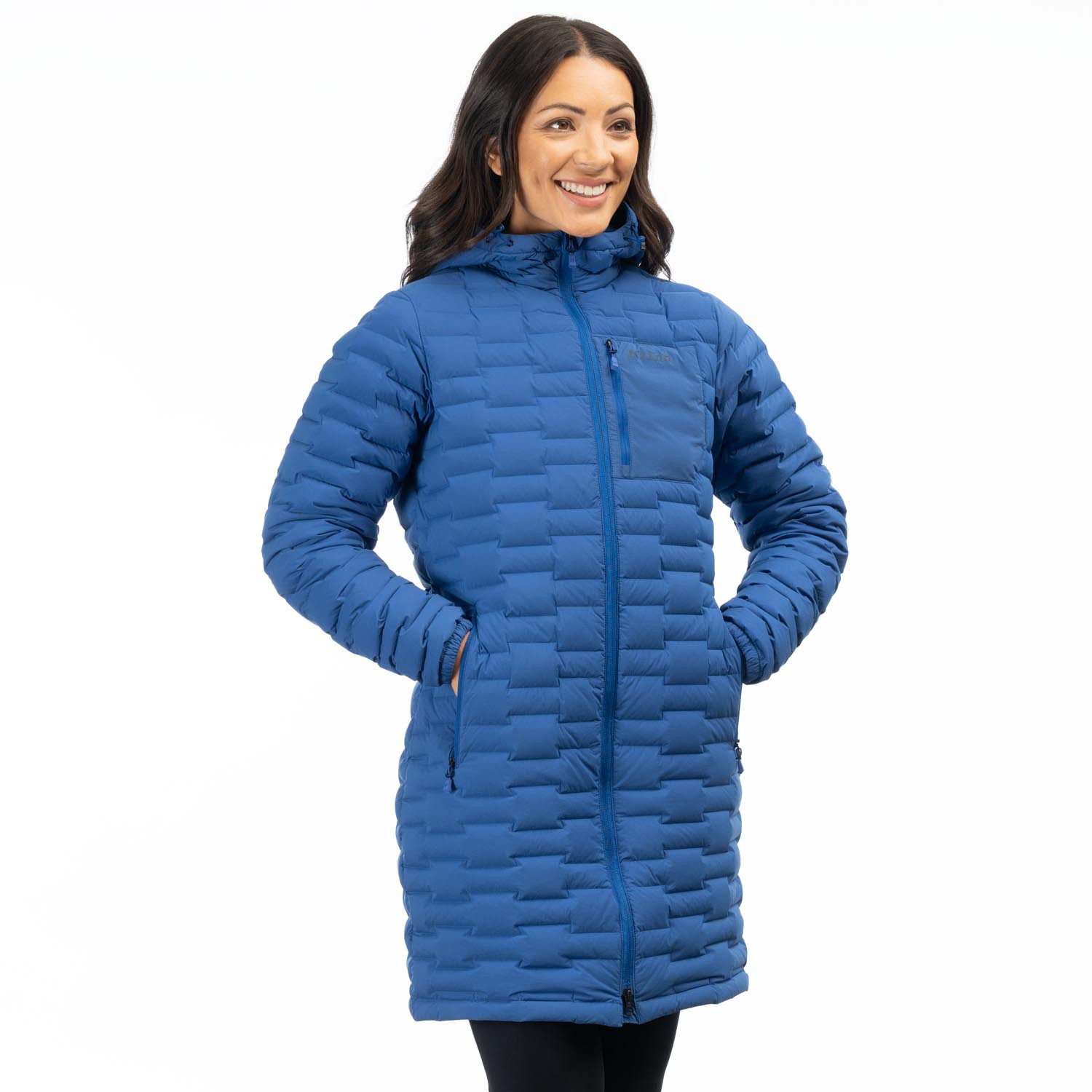 Veste à capuche Luna-Strech-Down-Parka 3577-000 Mazarine-Blue - Explorcom - image 1
