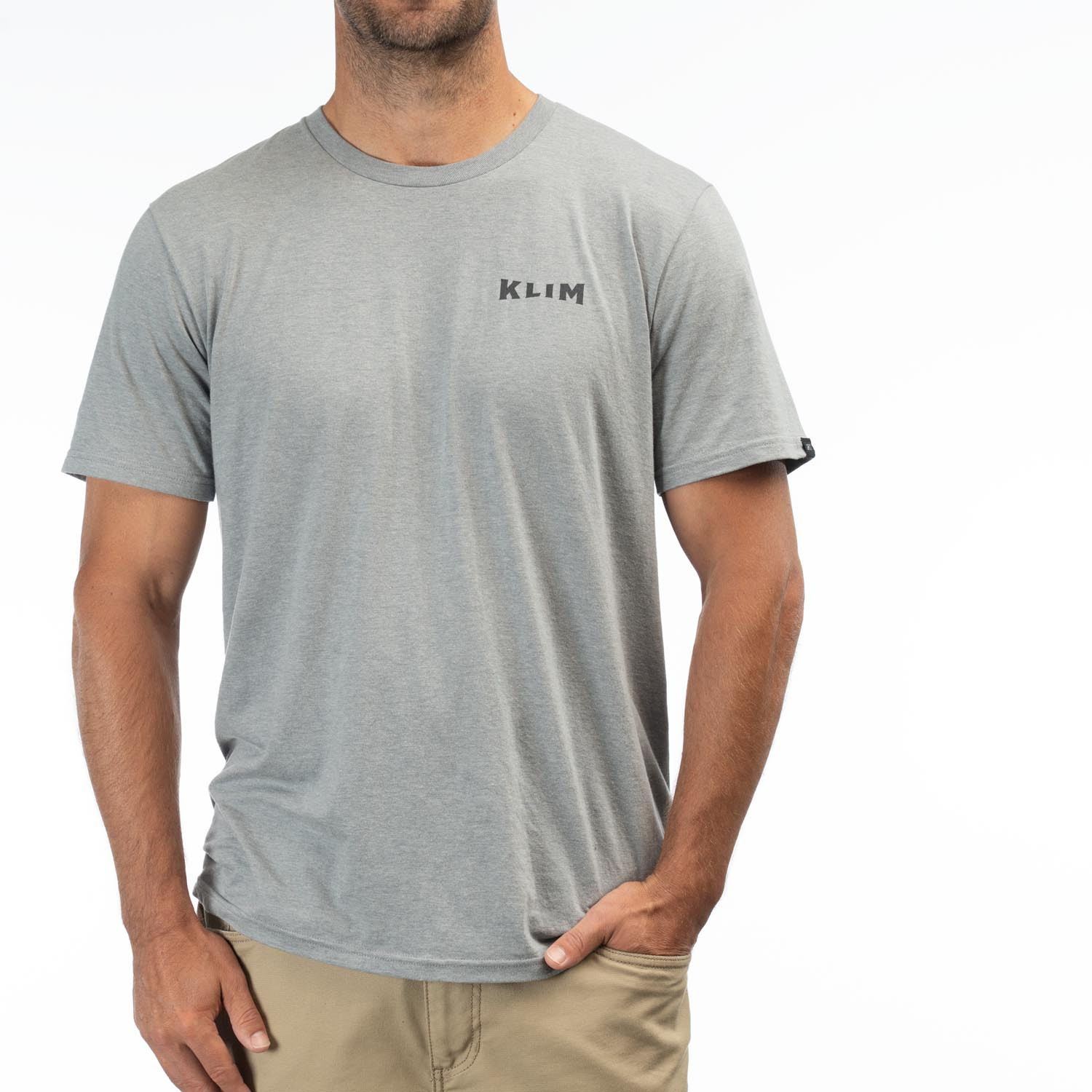 Tee-shirt Pinned Tri-Bend 3693-000_Heathered-Gray-Golden-Brown - Explorcom - image 1