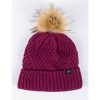 Bonnet à pompon en chevron 3664-000_Raspberry-Radiance - Explorcom - image 1