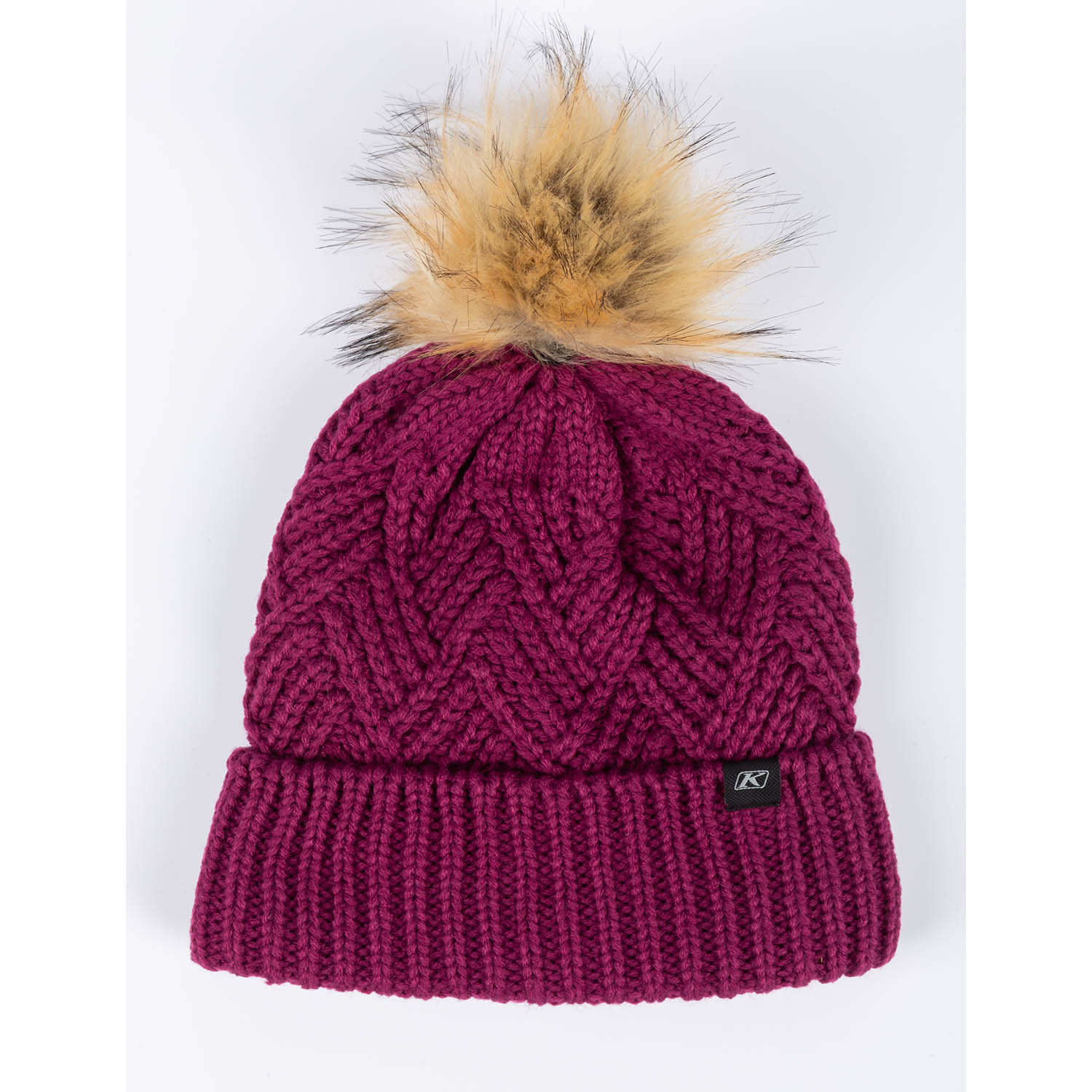 Bonnet à pompon en chevron 3664-000_Raspberry-Radiance - Explorcom - image 1