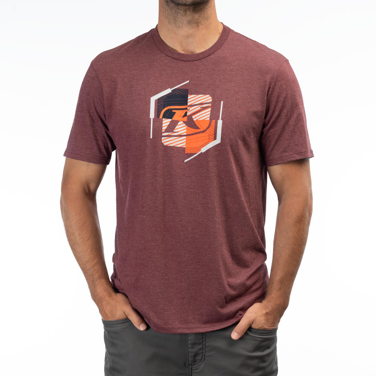 Tee-shirt k-Shield-crest-tri-Blend-tee - 3692-000_Maroon-Frost-Red-Orange - Explorcom - image 1